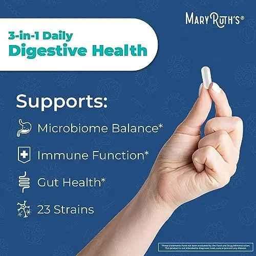 Mary Ruth's 3 in 1 Digestive Health Probiotic, 30 CT MaryRuth Organics Au supplements