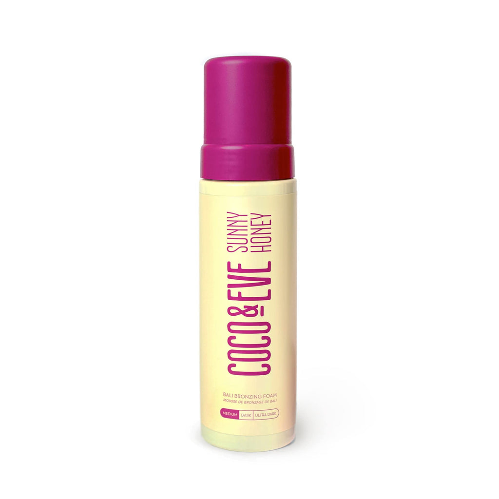 Coco & Eve Sunny Honey Self Tanner Foam - (Medium) Fast Drying, Streak-Free Sunless Tanning Mousse, Tropically Scented Lightweight Natural Looking Tan