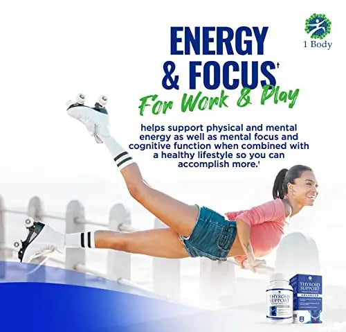 1 Body Thyroid Support Supplement with Iodine - Energy & Focus Support 1 Body Au supplements