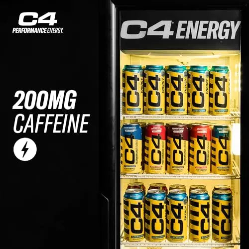 C4 Energy Carbonated Zero Sugar Energy Drink, Pre Workout Drink + Beta Alanine, Midnight Cellucor Au supplements