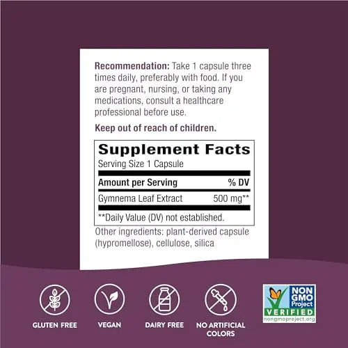 Nature's Way Gymnema Capsules, 500 mg per serving, 60 Count Nature's Way Au supplements