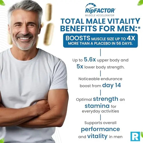 Advanced Muscle Building Supplement for Men with RipFactor, Zinc Picolinate, Vitamin D3 Revival Point Au supplements