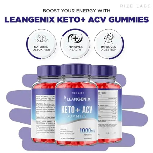 (3 Pack) Leangenix Keto ACV Gummies, Leangenix Keto + ACV for Advanced Weight Loss rize labs Au supplements