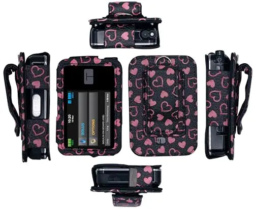 Fitted Designer Leather Case with Screen Protector for Tandem Insulin Pump Tandem SNK Au supplements