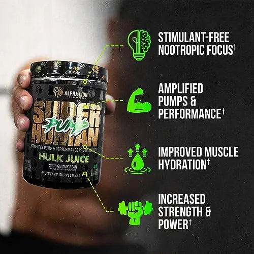 ALPHA LION Superhuman Pump Pre Workout Powder, Nootropic Caffeine & Stim Free ALPHA LION Au supplements