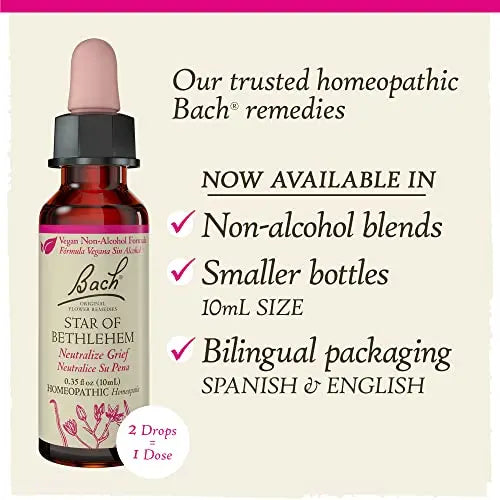 Bach Original Flower Remedies, Star of Bethlehem for Grief and Shock (Non-Alcohol Formula) Bach Au supplements