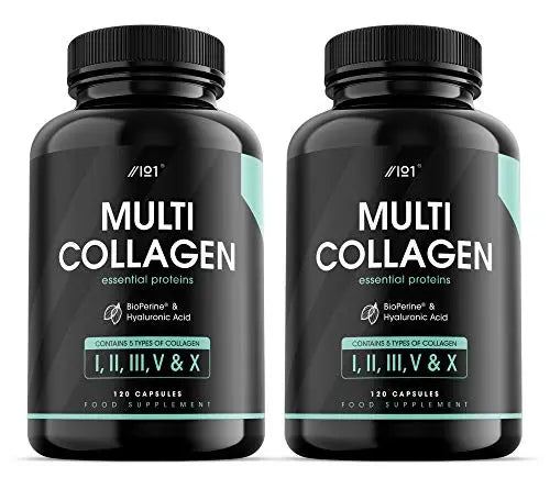 Multi Collagen Protein Capsules - Types I, II, III, V & X - Wild Caught Marine, Grass Fed Bovine, Eggshell & Free-Range Chicken Collagen Powder Revive Naturals Au supplements