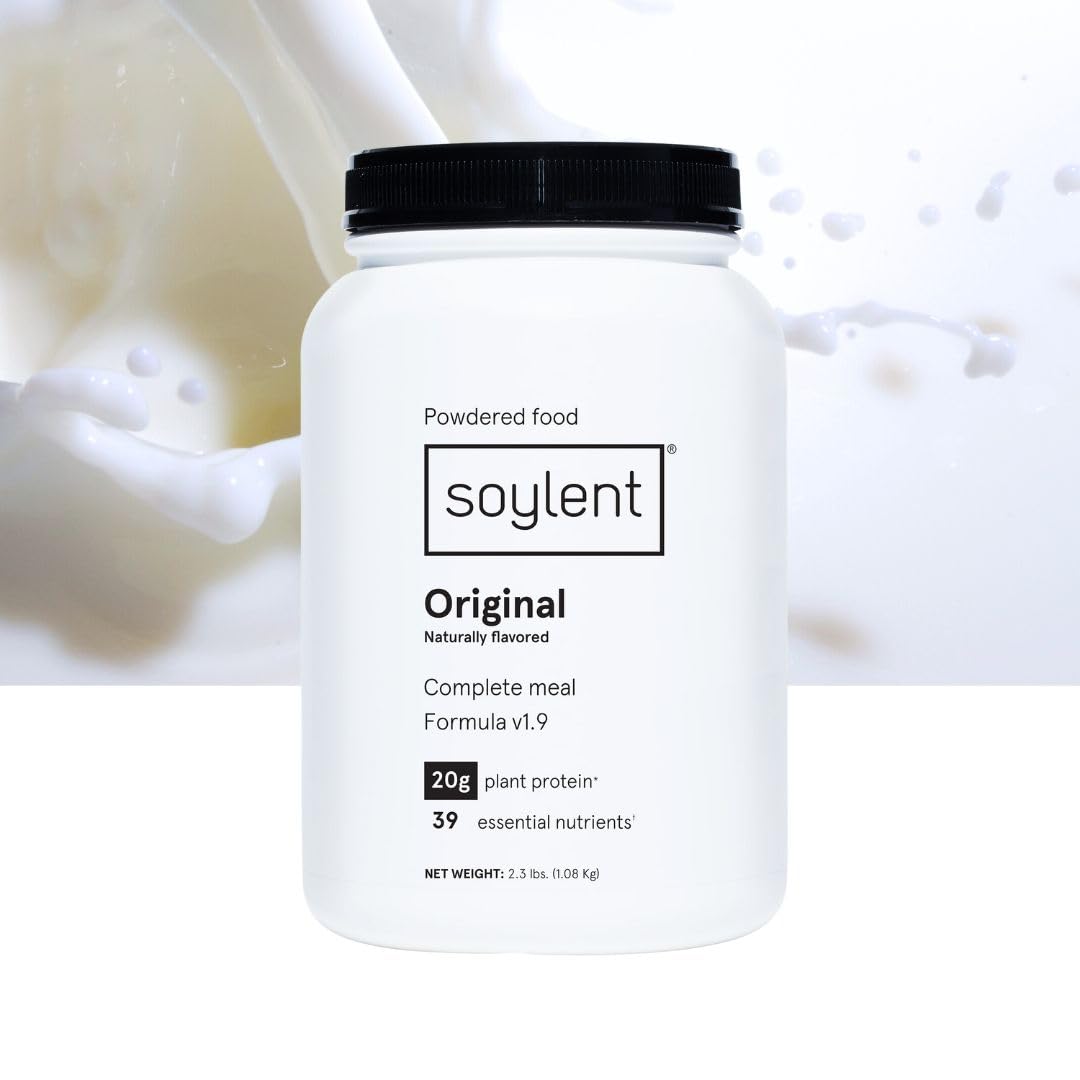 Soylent Complete Nutrition Gluten-Free Vegan Protein Meal Replacement Powder, Original, 36.8 Oz