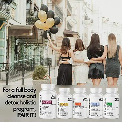 Youth & Tonic Kidney Cleanse Detox for Residual Metabolic Waste & Excess Body Water for Urinary Tract Youth & Tonic Au supplements