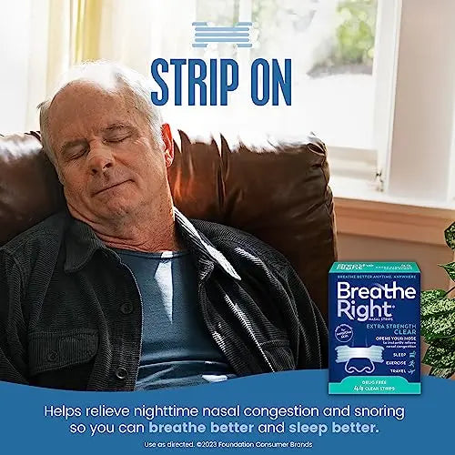 Breathe Right Nasal Strips | Extra Strength | Clear | For Sensitive Skin Breathe Right Au supplements