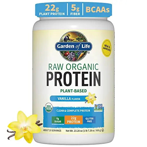 Garden of Life Organic Vegan Vanilla Protein Powder 22g Complete Plant Based Raw Protein Garden of Life Au supplements