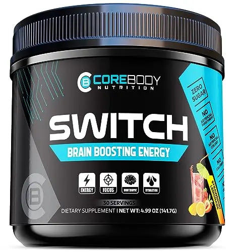 Switch, Brain Boosting Nootropic Energy Supplement, Increase Mental Focus & Cognitive CoreBody Nutrition Au supplements