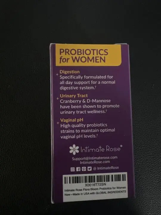 Intimate Rose Combo Pack! Flora Bloom Probiotics for Women (One Bottle) and Boric Balance Boric Acid Intimate Rose Au supplements