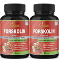 2 Packs Organic Forskolin Supplements Capsules 5000mg with Turmeric, Arjuna, Garcinia Cambogia Organic Cadane Au supplements