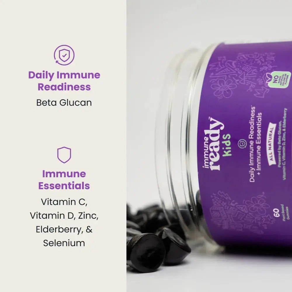 Immune Ready™ Kids Multivitamin Gummies – Mixed Berry Flavor – Sugar-Free Daily Kids Immune Support with Beta Glucan, Elderberry Immune Ready Au supplements