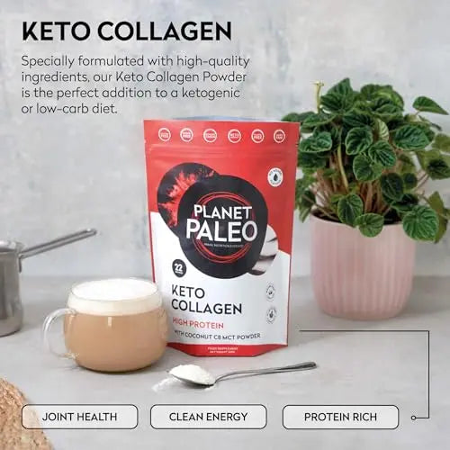 Planet Paleo Keto Collagen Powder (220g, 22 Servings) - Grass-Fed, High Protein Planet Paleo Au supplements