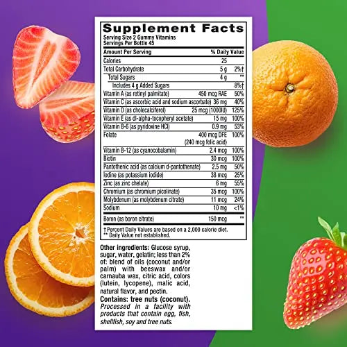 Vitafusion Multivitamin Plus Beauty – 2-in-1 Benefits – Adult Gummy with Hair, Skin & Nails Vitafusion Au supplements