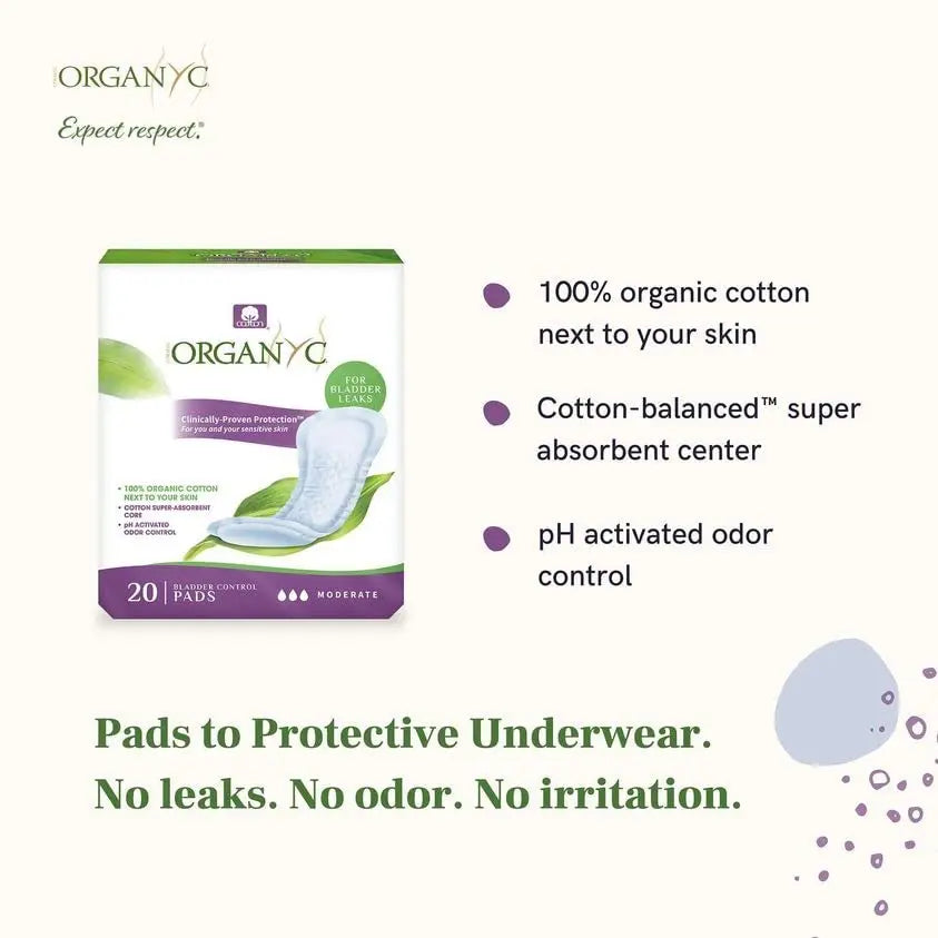 Organyc 100% Organic Cotton Light Incontinence Liners for Bladder Leakage Control Organyc Au supplements
