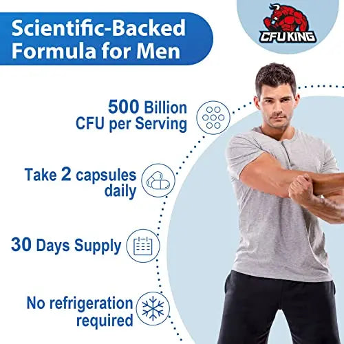 Probiotics for Men, 500 Billion CFU + 12 Strains Men's Probiotic with Turmeric Cranberry CFUKING Au supplements