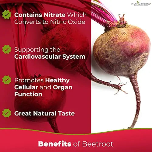 BEET BOOST for Stamina by NutriGardens - Increase Endurance & Circulation – Concentrated Beet Boost Au supplements