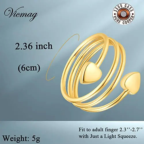 Vicmag Copper Magnetic Ring for Women, Lymphatic Drainage Ring Ladies Fingers Vicmag Au supplements