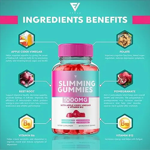 (3 Pack) Slimming Gummies It Works Slimming Gummies for Weight Loss with Apple Cider Fyvus Au supplements