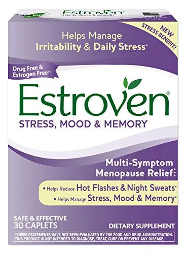 Estroven Stress Plus Mood & Memory | Menopause Relief Dietary Supplement | Safe Multi-Symptom Relief Estroven Au supplements