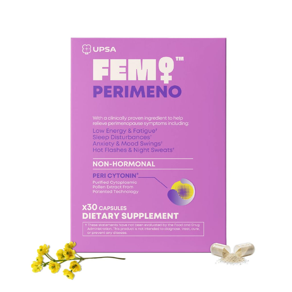 Upsa FEM Perimeno Perimenopause Supplements for Women - Non-Hormonal Pre-Menopause Support for Hot Flashes, Night Sweats, Mood, Sleep & Low Energy - 30 Capsules Upsa Au supplements