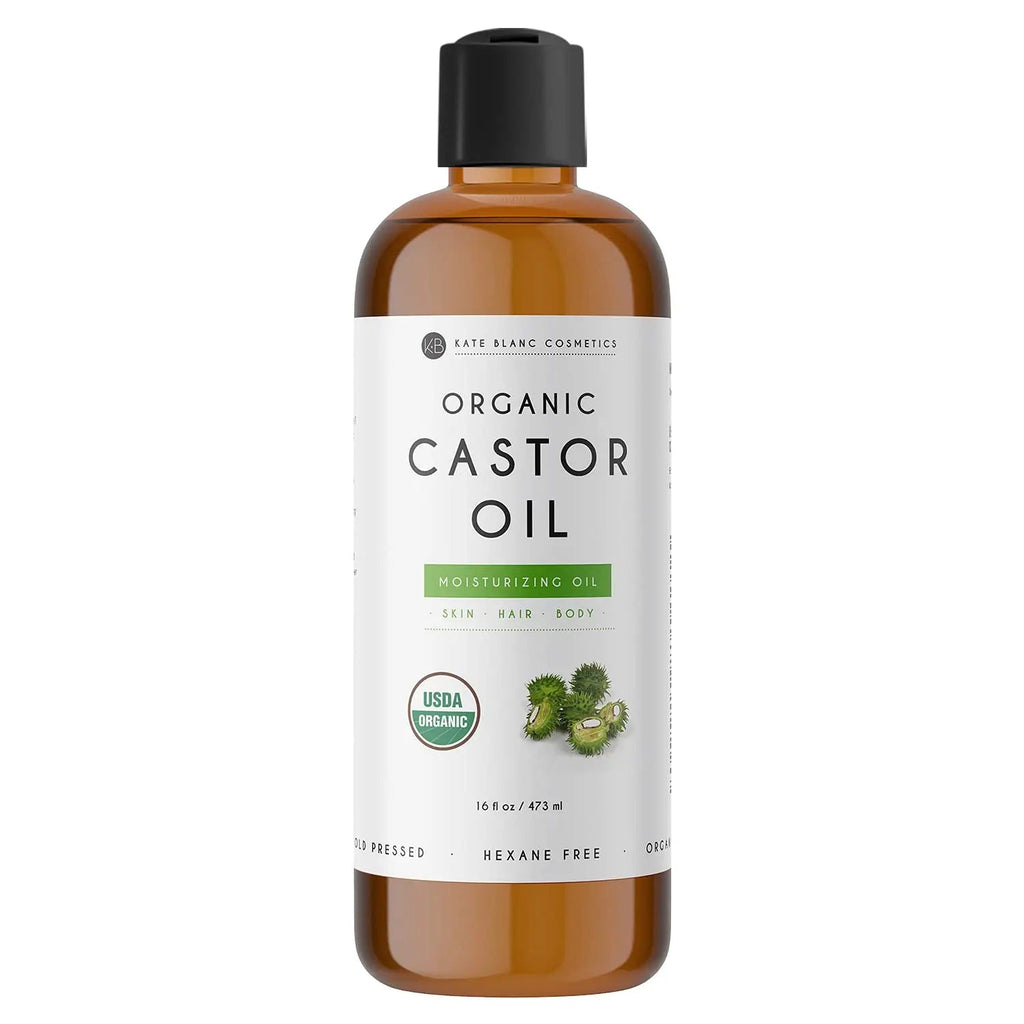 Kate Blanc Cosmetics Castor Oil 16oz - USDA Certified Organic. Cold-Pressed, 100% Pure Kate Blanc Cosmetics Au supplements