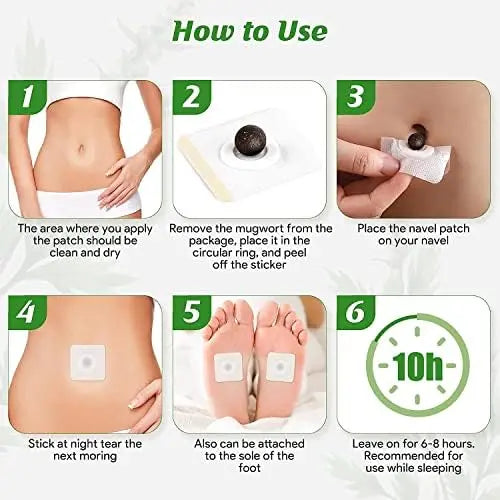 Mugwort Belly Patch for Men and Women with Natural Plant Extracts -60Pcs Body Sculpting SHENFY Au supplements