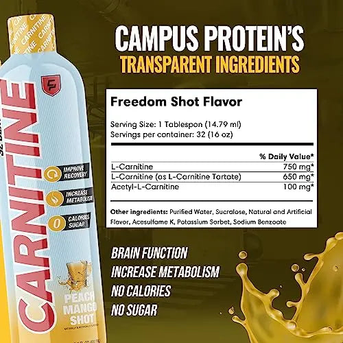 Campus Protein - Carnitine Liquid Supplement, Weight Loss Aid for Natural Energy Campus Protein Au supplements