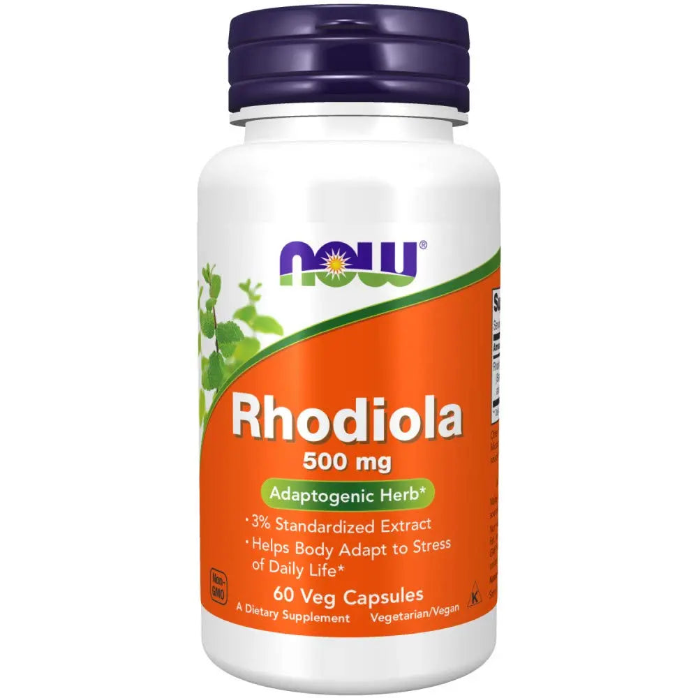 NOW Supplements, Rhodiola 500 mg, Helps Body Adapt to Stress of Daily Life*, Adaptogenic NOW Au supplements