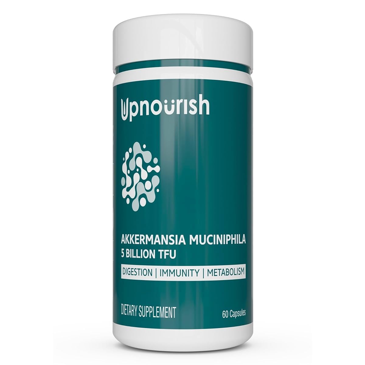 UpNourish Probiotics for GLP-1 Support, 5 Billion TFU Akkermansia Muciniphila for Digestive Health, Leaky Gut, Immunity and Metabolic Health, Prebiotics and Probiotics for Women and Men, 60 Capsules UpNourish Au supplements