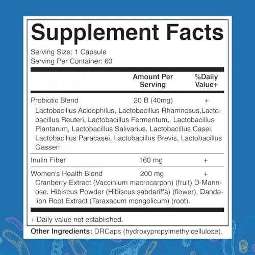 Vitamatic Vaginal Probiotics 20 Billions for Women pH Balance & Odor Control Vitamatic Au supplements