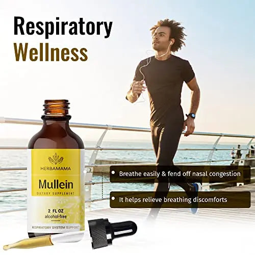 Mullein Leaf Tincture - Lung Cleanse - Vegan Lung Detox - Respiratory Health HERBAMAMA Au supplements