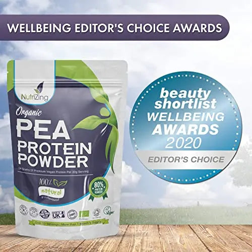 Award Winning Vegan Pea Protein Powder - Organic & Pure - Canadian Peas - No Soy, No Gluten NutriZing Au supplements