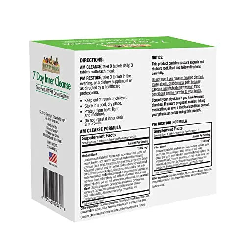 COUNTRY FARMS 7 Day Inner Cleanse, AM/PM Detox System, Detoxifying Herbs COUNTRY FARMS Au supplements