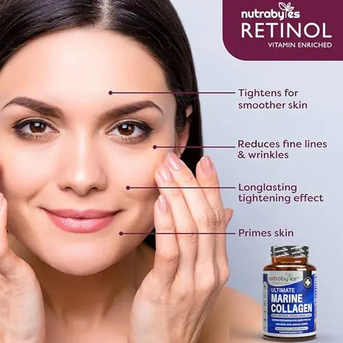 High Strength Marine Collagen with Hyaluronic Acid, Retinol and Vitamin C NUTRABYTES Au supplements