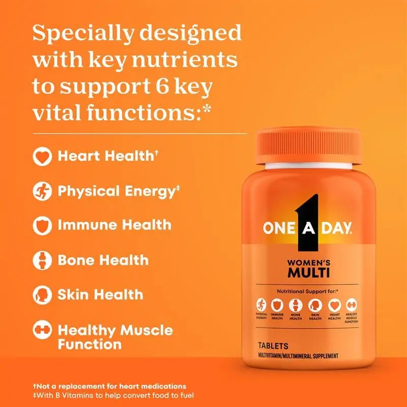 One A Day Multivitamin for Women- Daily Vitamins for Woman with Biotin, Calcium, Folic Acid, Iron & Zinc, Complete Women’s Vitamins ONE A DAY Au supplements