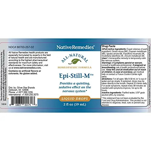 NativeRemedies Epi-Still-M - Natural Homeopathic Formula Provides a Quieting, Sedative Effect Native Remedies Au supplements