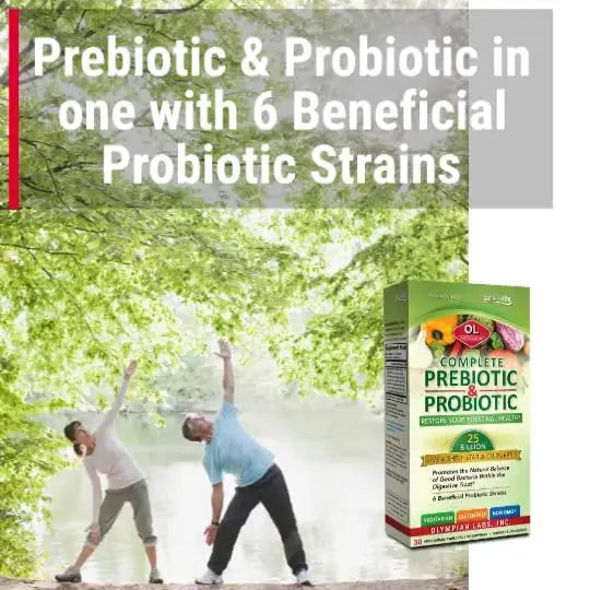 Olympian Labs Complete Prebiotic and Probiotic Supplement - 25 Billion Live Shelf Stable Cultures - 30 Vegetarian Capsules Olympian Labs Au supplements
