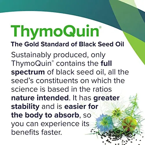 ThymoQuin Cold Pressed Black Seed Oil | Only Patented USP-Grade Clinically Researched ThymoQuin Au supplements