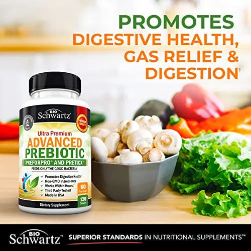 Prebiotics for Advanced Gut Health - Immune System Support & Dietary Fiber BioSchwartz Au supplements