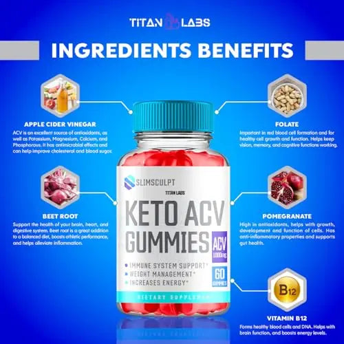 Slimsculpt Keto ACV Gummies, Slim Sculpt Keto ACV Gummies Advanced Weight Loss 1000MG Titan Labs Au supplements