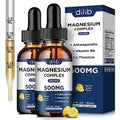 (2 Pack) Magnesium Glycinate, Citrate, Malate Liquid Drops-Triple Magnesium Complex dilib Au supplements