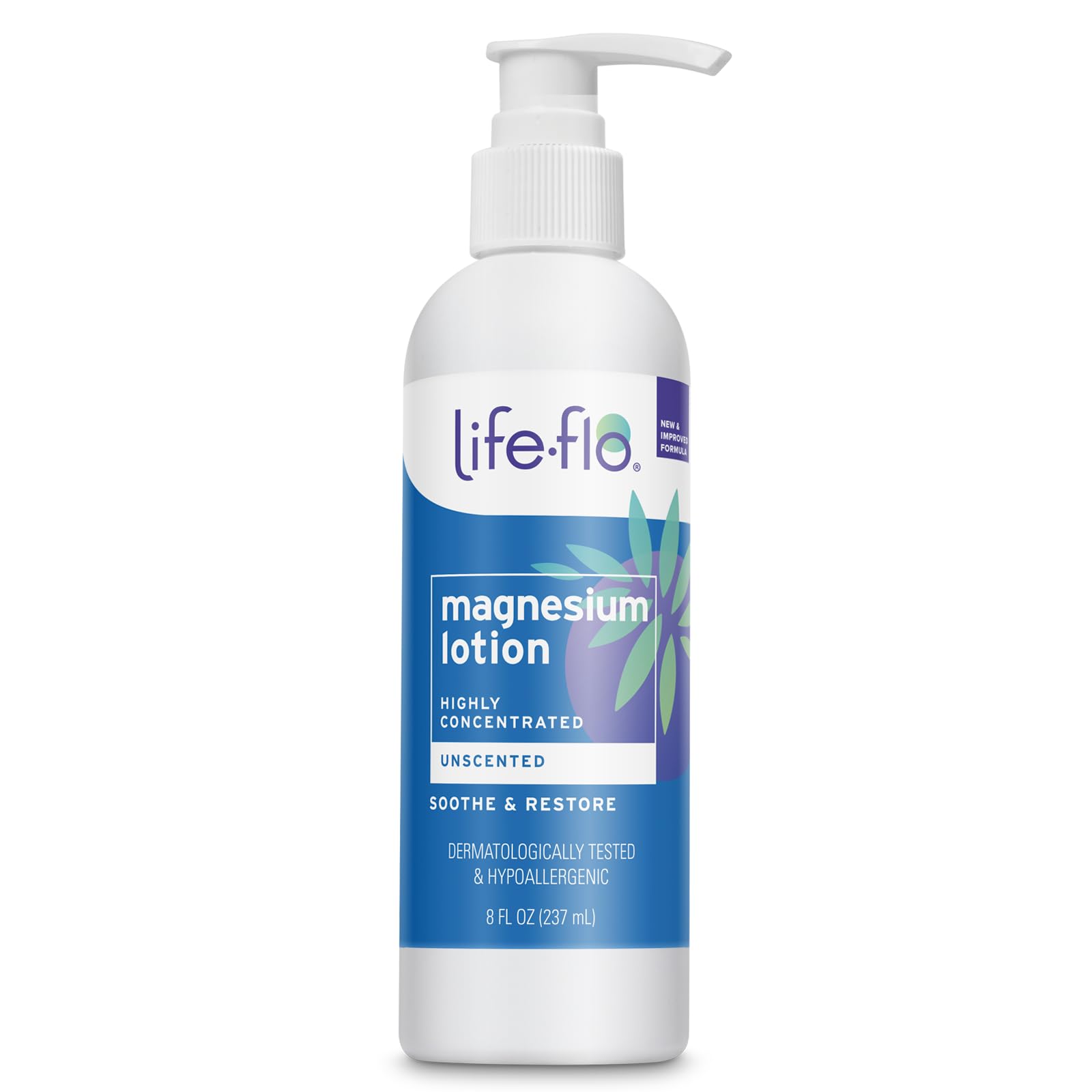 LIFE-FLO Unscented Magnesium Lotion - Highly Concentrated Magnesium Lotion for Kids and Adults - Soothes Overworked Muscles