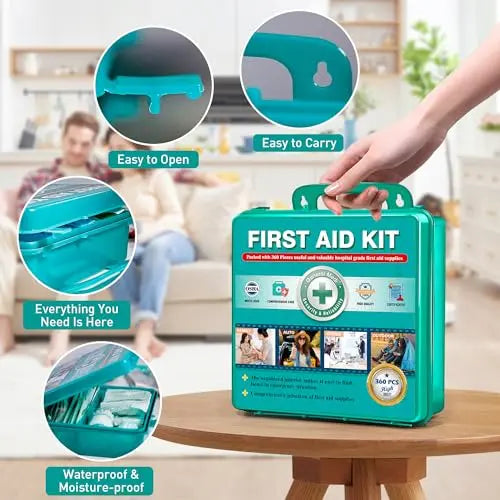 General Medi 360 Pieces Hardcase First Aid Kit - Comprehensive Large First Aid Box General Medi Au supplements