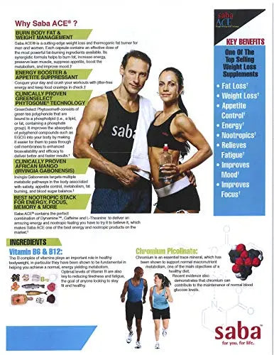 Saba ACE™- Weight Management, Suppress Hunger, Boost Energy, Enhance Mood Saba Au supplements