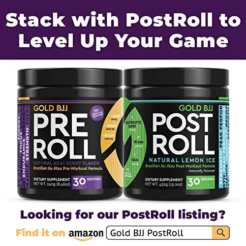 Gold BJJ PreRoll - Jiu Jitsu Pre Workout Supplement for Energy, Focus, and Endurance Gold BJJ Au supplements