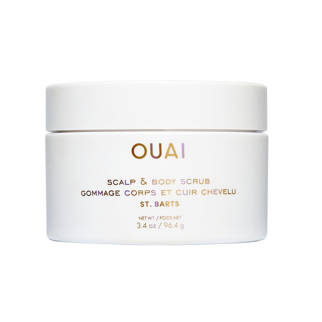 OUAI Scalp & Body Scrub, St. Barts Travel Size - Exfoliating Body Scrub with Sugar & Coconut Oil Blend for Smooth, Moisturized Skin - Gentle Scalp Exfoliator for Removing Product Build Up (3.4 oz) OUAI Au supplements